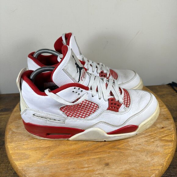 Nike Jordan 4‎ Retro Alternate 89 White Red Men's Size Shoes